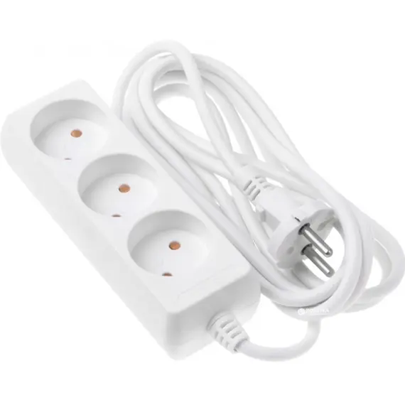 დამაგრძელებელი კაბელი 2E power strip 3XCEE7/17, 2G*1.0мм, 1.8м, white  - Primestore.ge
