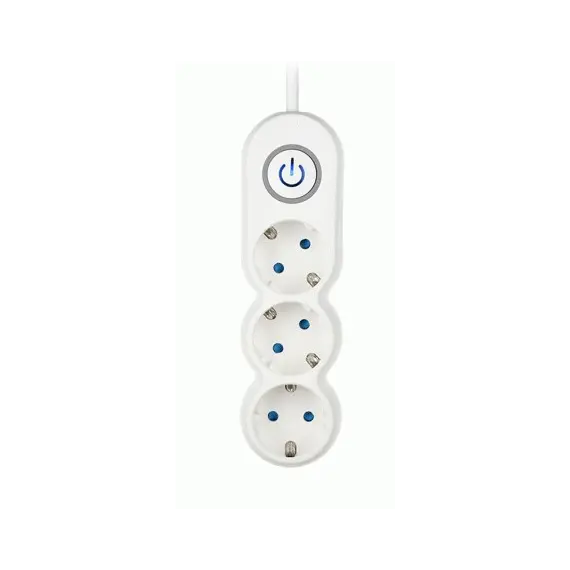 დამაგრძელებელი კაბელი 2E 3 Ways socket,with children protection. H05VV-F 3G*1.0mm, 3m, white, suitable for vertical mounting , 3 image - Primestore.ge