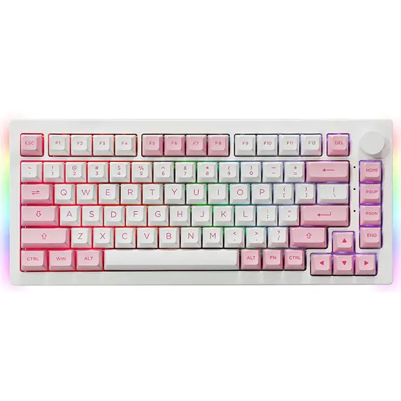 კლავიატურა Akko Keyboard 5075B Plus Prunus Lannesiana CS Silver RGB  - Primestore.ge