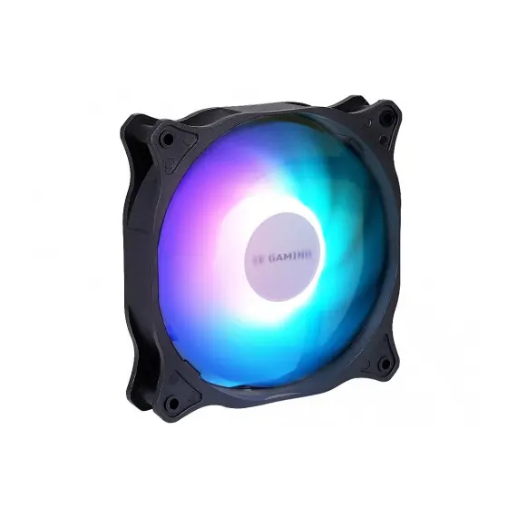ქულერი 2E GAMING  Case fan (F120IR-ARGB), 120mm, 3+3pin 5V Aura, white blades, black frame, inner LED , 3 image - Primestore.ge