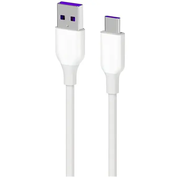 კაბელი 2E Cable USB-A - USB-C Glow 1m White  - Primestore.ge