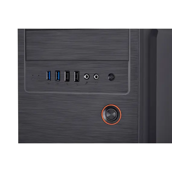 პროცესორის ქეისი 2E Computer case ALFA (E1802) MidT, 2xUSB3.0,2xUSB3.0,metal perforated (side panel),without PSU,black , 6 image - Primestore.ge