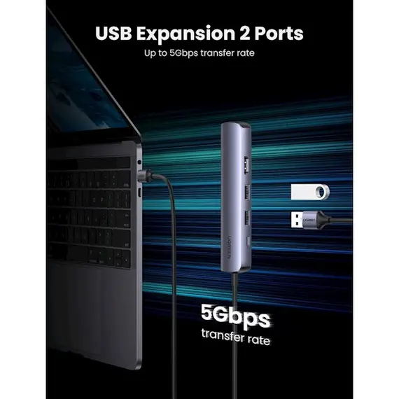 USB-C ჰაბი UGREEN CM418 , 3 image - Primestore.ge