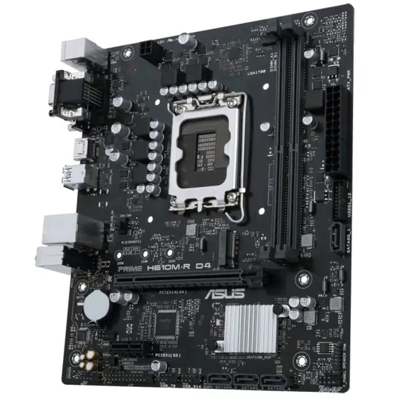 დედა დაფა ASUS PRIME H610M-R D4-SI s1700 H610 2xDDR4 M.2 HDMI-VGA-DP mITX , 3 image - Primestore.ge