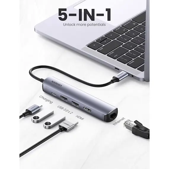 USB-C ჰაბი UGREEN CM418 , 2 image - Primestore.ge