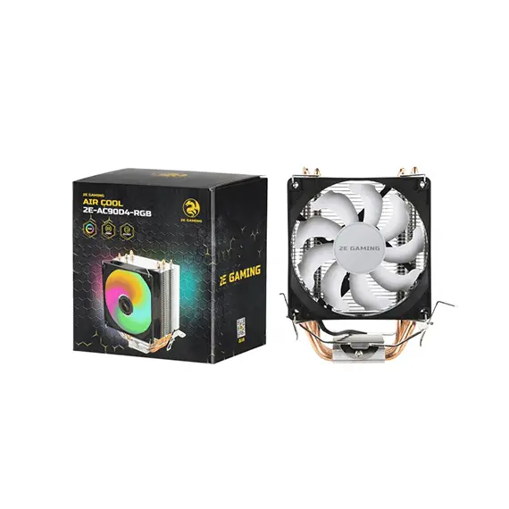 ქულერი 2E GAMING CPU cooling system  AIR COOL (AC90D4-RGB) RGB,775,115X,1366,1700 FM1,FM2,AM2,AM2+,AM3,AM3+,AM4, 90mm,2510-4pin, TDP 130W , 3 image - Primestore.ge