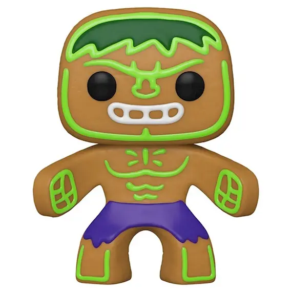 სათამაშო საკოლექციო ფიგურა Funko POP! Bobble Marvel Holiday Gingerbread Hulk 50660 , 2 image - Primestore.ge