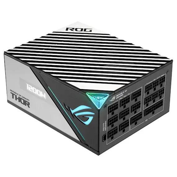 Power supply ASUS ROG THOR (1200W), >90%, 80 Platinum, 135mm, 1xMB 24pin(204), 2xCPU 8pin(44), 8xMolex, 12xSATA, 8xPCIe 8pin(62), Fully Modular, ARGB, ROG-THOR-1200P2 -GAMING