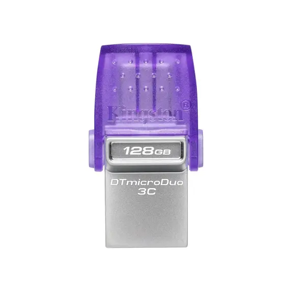 USB ფლეშ მეხსიერება Kingston 128GB DataTraveler microDuo 3C 200MB/s dual USB-A + USB-C (DTDUO3CG3/128GB)  - Primestore.ge
