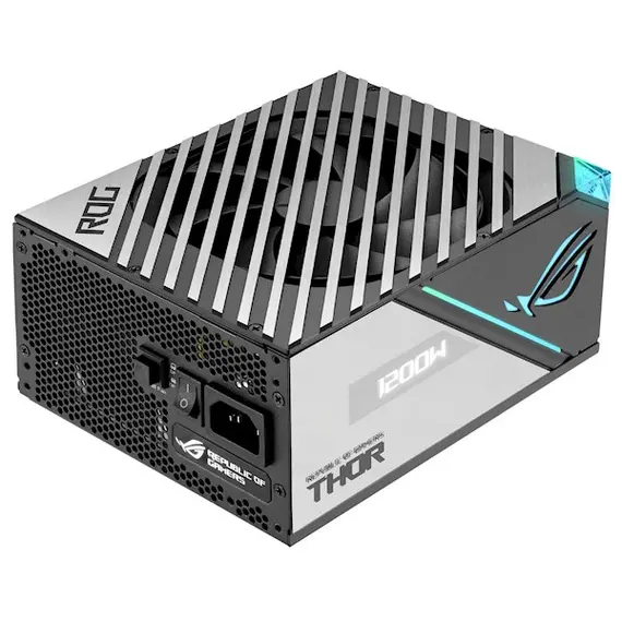 Power supply ASUS ROG THOR (1200W), >90%, 80 Platinum, 135mm, 1xMB 24pin(204), 2xCPU 8pin(44), 8xMolex, 12xSATA, 8xPCIe 8pin(62), Fully Modular, ARGB, ROG-THOR-1200P2 -GAMING, 2 image