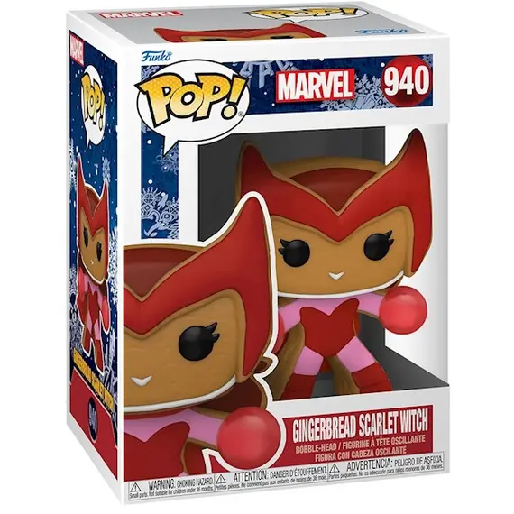 სათამაშო საკოლექციო ფიგურა Funko POP! Bobble Marvel Holiday Gingerbread Scarlet Witch 57129  - Primestore.ge