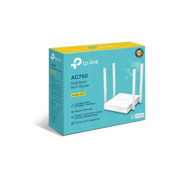 როუტერი TP-link Archer C24 AC750 Dual-Band Wi-Fi Router , 4 image - Primestore.ge