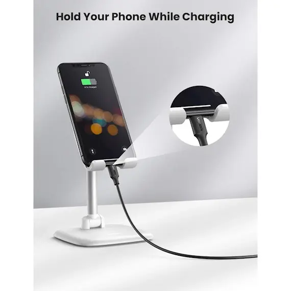 მობილურის დამჭერი UGREEN LP287 (80192) Adjustable Desk Phone Holder, White , 4 image - Primestore.ge