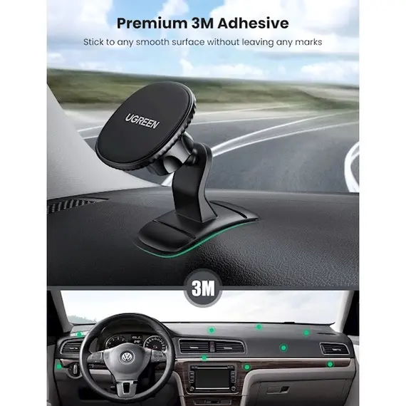 მობილურის დამჭერი UGREEN 80785 Magnetic Phone Car Mount, Black , 2 image - Primestore.ge