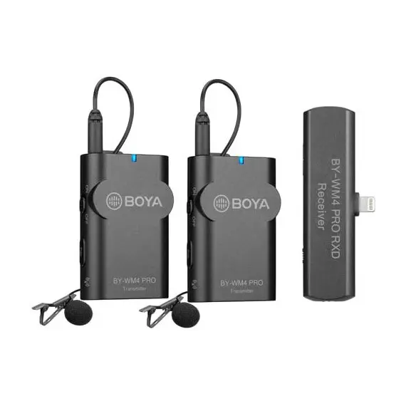 მიკროფონი BOYA BY-WM4 Pro-K4 2.4 GHz Wireless Microphone System For iOS devices  - Primestore.ge