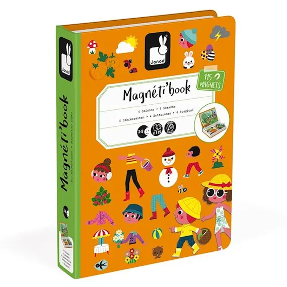 ლოგიკური სათამაშო Janod Magnetic book Janod 4 seasons J02721  - Primestore.ge