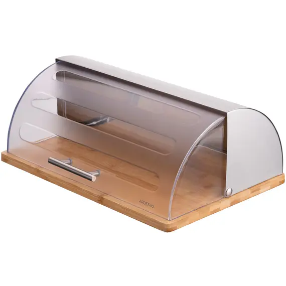 პურის შესანახი Ardesto Bread bin Gemini 39*28.5*15 cm, stainless steel/plastic/bamboo  - Primestore.ge