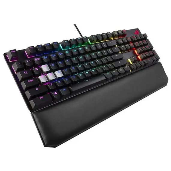 Keyboard ASUS Keyboard STRIX SCOPE Deluxe RD RGB 84key USB EN Black, 3 image