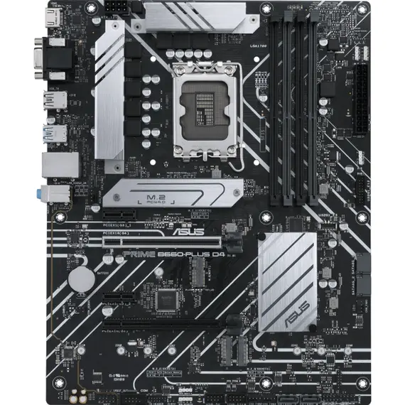 დედა დაფა ASUS PRIME B660-PLUS D4 s1700 B660 4xDDR4 M.2 HDMI-DP-VGA ATX  - Primestore.ge