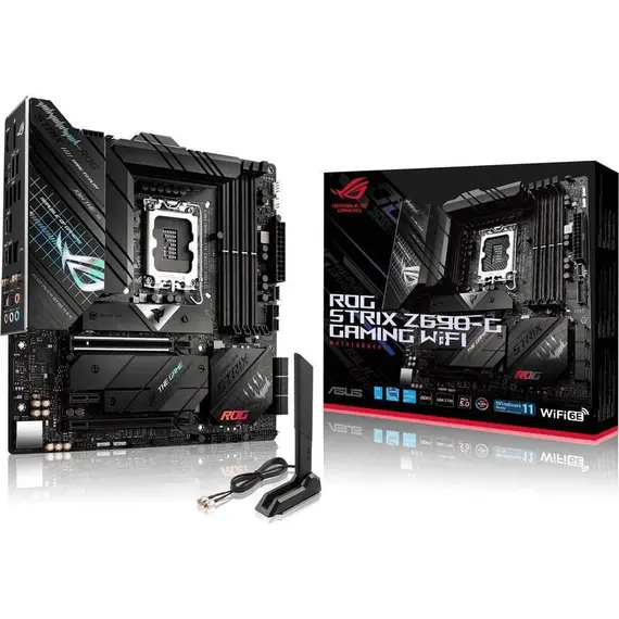 დედა დაფა ASUS STRIX Z690-G GAMING WIFI s1700 Z690 4xDDR5 M.2 HDMI-DP Wi-Fi BT mATX  - Primestore.ge