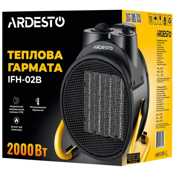 ელექტრო გამათბობელი ARDESTO fan heater IFH-02B , 6 image - Primestore.ge