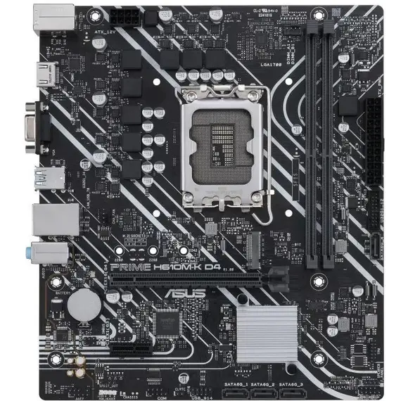 დედა დაფა ASUS PRIME H610M-K D4 s1700 H610 2xDDR4 M.2 HDMI-VGA mATX , 2 image - Primestore.ge
