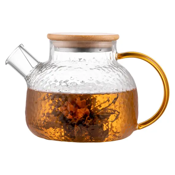 ჩაის დასაყენებელი Ardesto Tea pot, 1000 ml, borosilicate glass, bamboo , 2 image - Primestore.ge