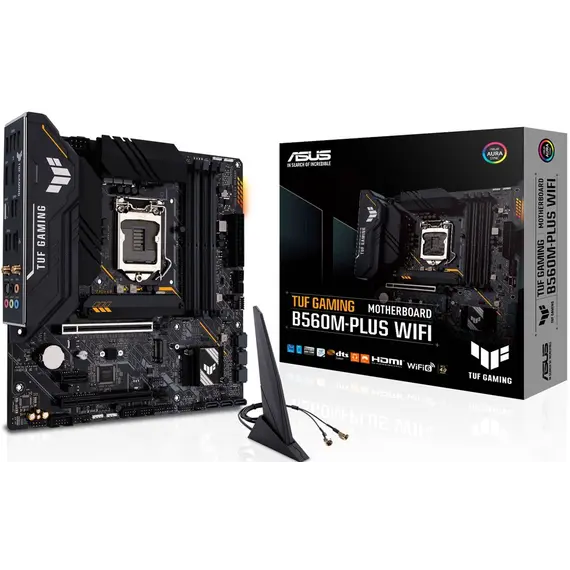 დედა დაფა ASUS TUF GAMING B560M-PLUS WIFI s1200 B560 4xDDR4 M.2 HDMI-DP Wi-Fi BT mATX  - Primestore.ge