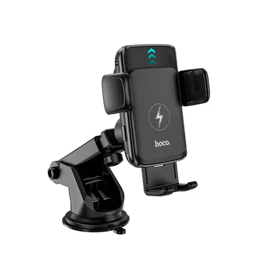 მანქანის სამაგრი Hoco S35 Smart alignment wireless charging car holder Black , 2 image - Primestore.ge
