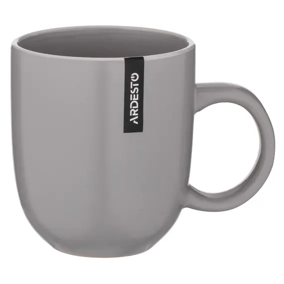 ჭიქა Ardesto Mug Cremona, 390 мл, Dusty grey, ceramics  - Primestore.ge
