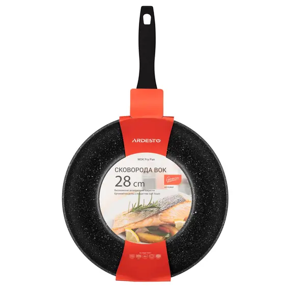 ტაფა Ardesto Frying pan WOK Gemini Gourmet Anzio 28 cm, aluminum , 4 image - Primestore.ge