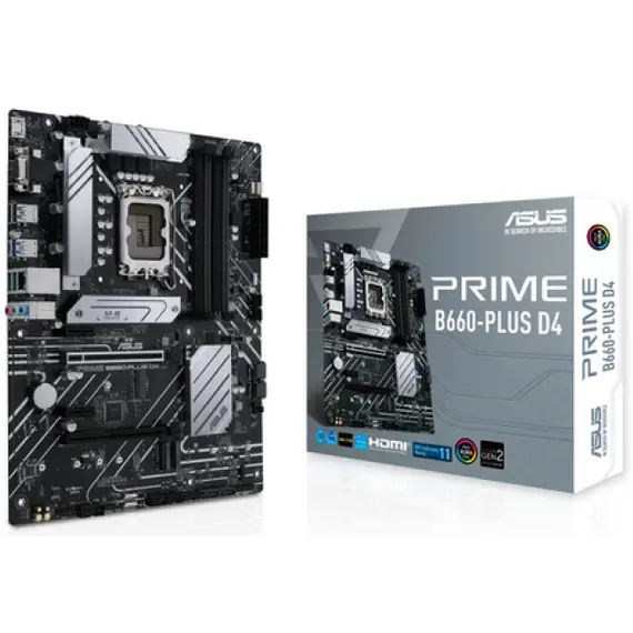 დედა დაფა ASUS PRIME B660-PLUS D4 s1700 B660 4xDDR4 M.2 HDMI-DP-VGA ATX  - Primestore.ge