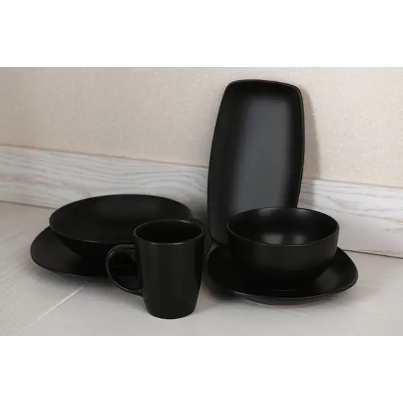 თეფში Ardesto Dinner plate Molize, 27х27 cm, black, ceramics , 2 image - Primestore.ge