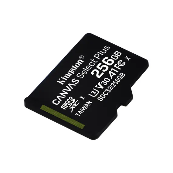 ფლეშ მეხსიერების ბარათი Kingston 256GB microSDXC Canvas Select Plus 100R A1 C10 ( SDCS2/256GBSP) ( Single Pack W/O Adapter) , 2 image - Primestore.ge
