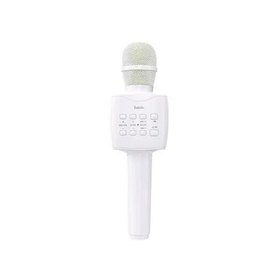 კარაოკე მიკროფონი Hoco BK5 Cantando karaoke microphone white  - Primestore.ge