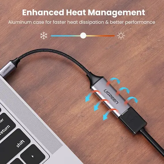 USB ადაპტერი UGREEN 70444 USB Type C to HDMI 2.0 4K@60 Hz Thunderbolt 3 Convertor for MacBook / PC gray , 4 image - Primestore.ge