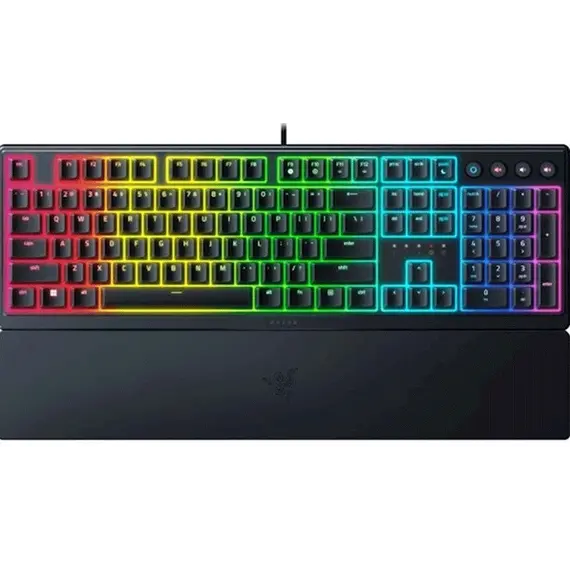 კლავიატურა Razer Keyboard Ornata V3 RGB 104key Mecha-Membrane Switch USB RU Black  - Primestore.ge