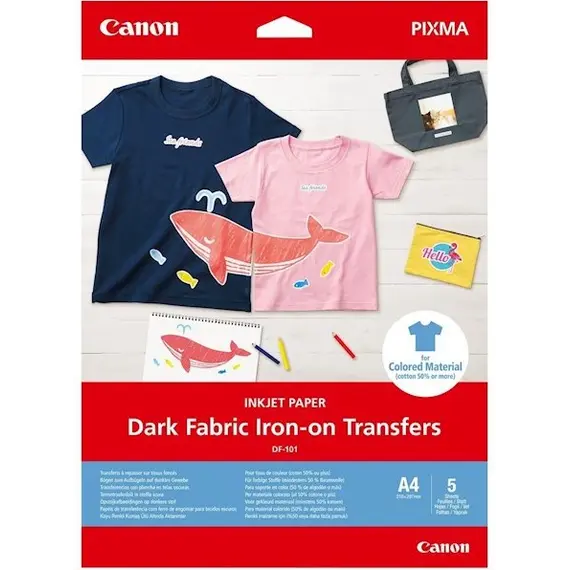 ფოტო ქაღალდი CANON DARK FABRIC IRON-ON TRANSFERS A4  - Primestore.ge