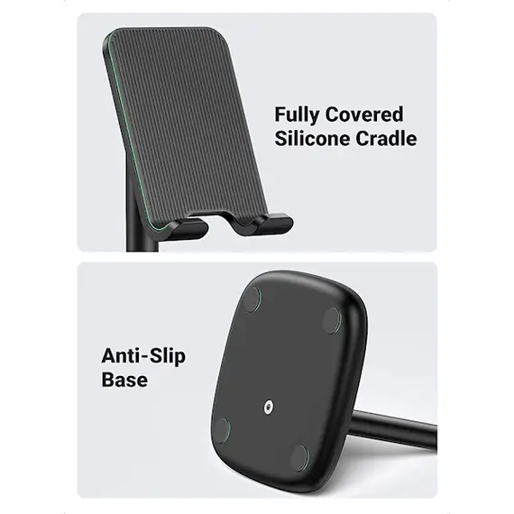 მობილურის დამჭერი UGREEN LP280 (80194), Adjustable Desk Phone Holder, Black , 3 image - Primestore.ge
