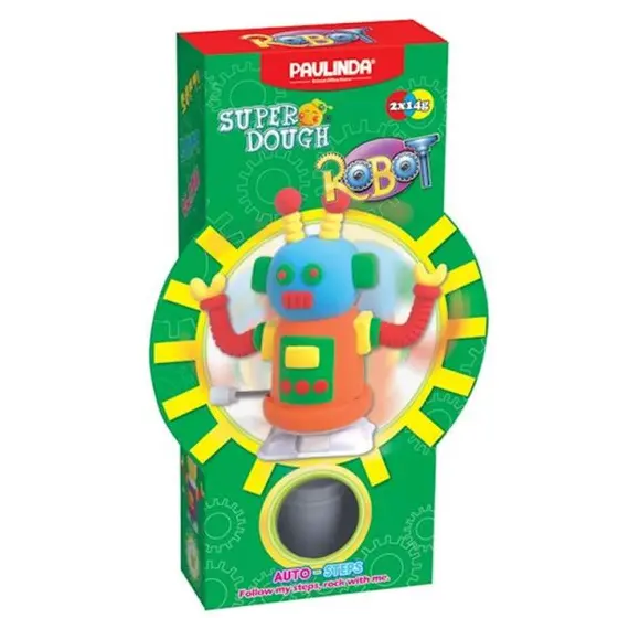 პლასტელინი PAULINDA Super Dough Paulinda Robot Crafting Tool, auto-step, eyes orange , 2 image - Primestore.ge