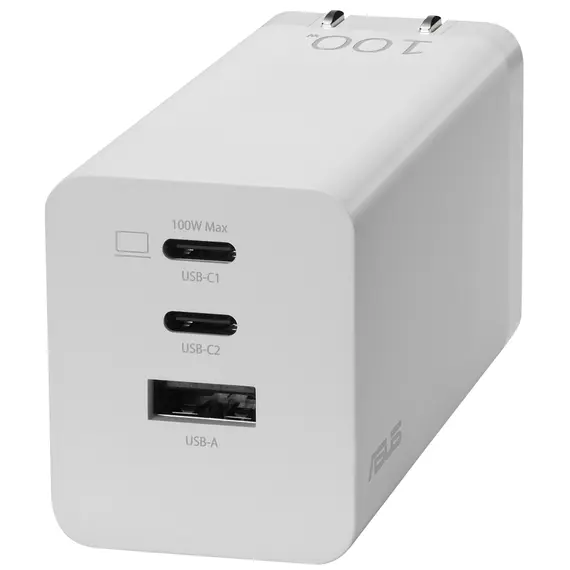 ადაპტერი Asus 100W 3-Port AC100-02 CHARGER/WHT/EU , 2 image - Primestore.ge