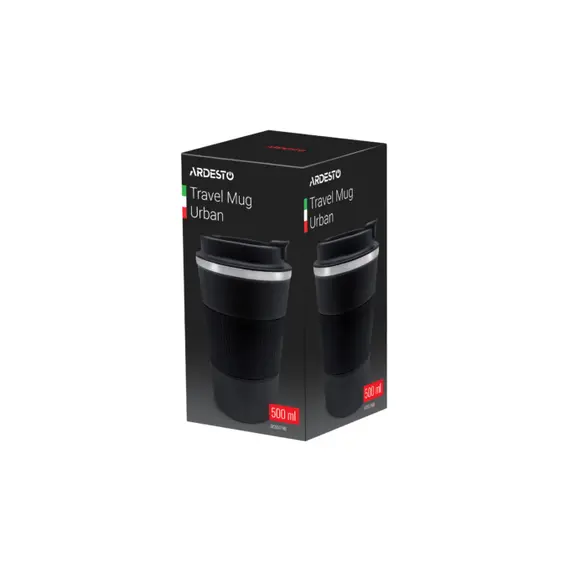 თერმოსი Ardesto Travel mug Urban 500 ml, black, s/s , 2 image - Primestore.ge