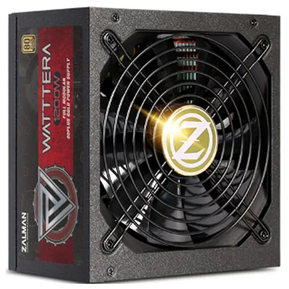 კვების წყარო Zalman Power supply  ZM1200-EBTII WATTTERA (1200W), 80+Gold 100-240V,EU.  - Primestore.ge