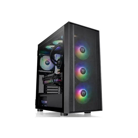 Case Thermaltake H570 TG ARGB Mid Tower Chassis - Black