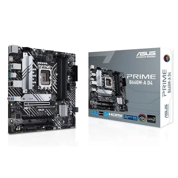 ვიდეო დაფა ASUS PRIME B660M-A D4 s1700 B660 4xDDR4 M.2 HDMI-DP mATX , 3 image - Primestore.ge