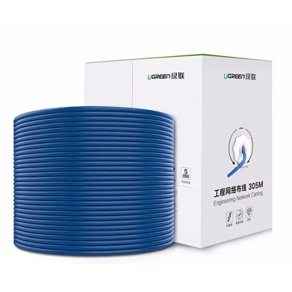 ქსელის კაბელი UGREEN NW109 (11259), CAT6 UTP, Lan Cable, 305m, Blue  - Primestore.ge