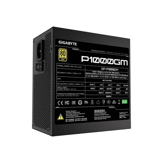 კვების წყარო Gigabyte GP-P1000GM 1000W 80 Plus Gold , 4 image - Primestore.ge