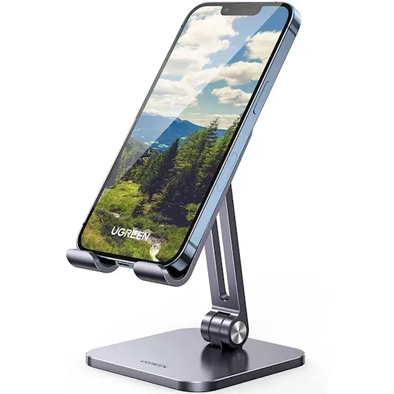მობილურის დამჭერი UGREEN LP134 (40392) Foldable Phone Stand, Silver  - Primestore.ge
