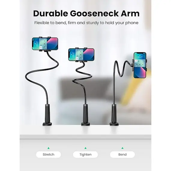 მობილურის დამჭერი UGREEN LP113 (80906) Multifunction Phone Clip Stand, 90cm, Black , 2 image - Primestore.ge