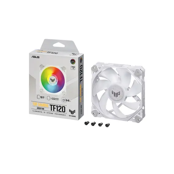ქულერი Asus TUF Gaming TF120 ARGB Case Fan - White , 3 image - Primestore.ge